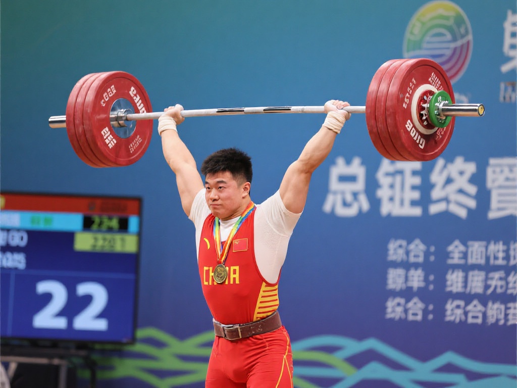 向飞洋勇夺抓举与总成绩双金荣耀！