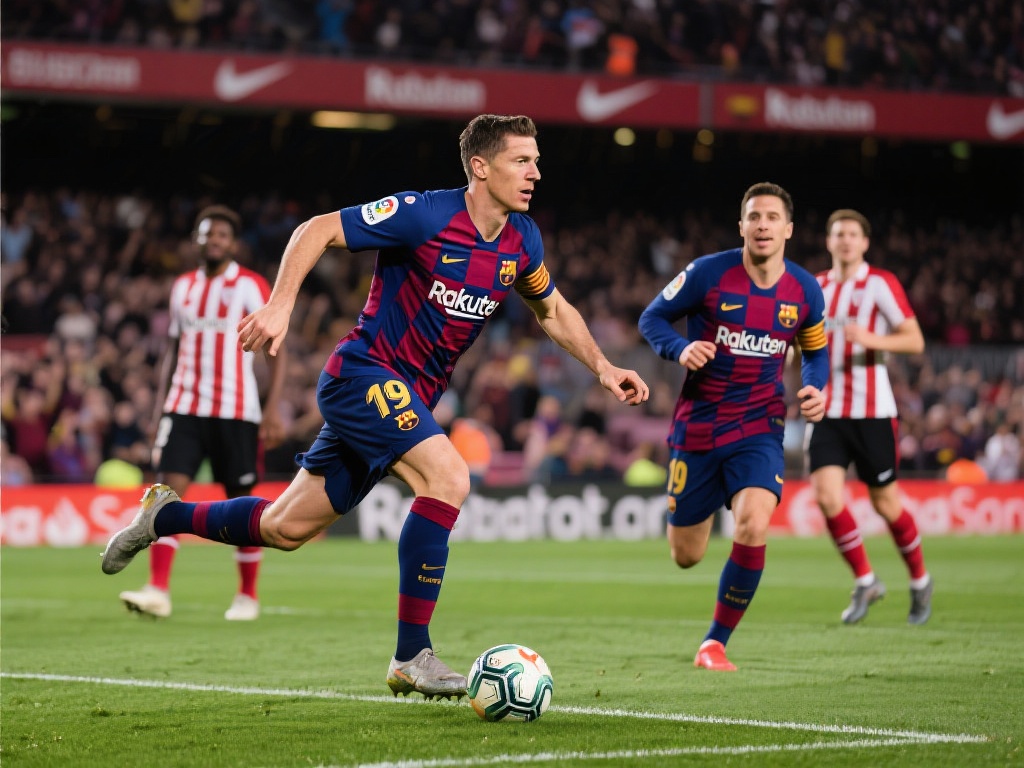 在最后一轮对阵毕尔巴鄂竞技的比赛中，莱万